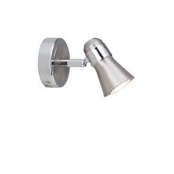 BRILLIANT Applique spot LED à 1 lumière Sanny GU10 3W acier et chrome