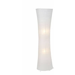 Brilliant - lampe Becca lampadaire blanc 2x A60, E27, 60W, adapté aux lampes normales (non inclus) Échelle a ++ à e Avec pédale