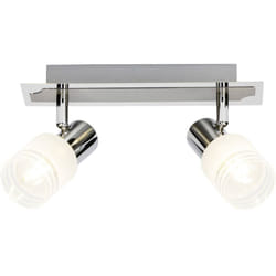 Lampe Lea led spot bar 2-fl Fer / chrome / blanc 2x LED-D45, E14, ampoule led 4W incluse, (450lm, 2700K) Échelle a ++ à e Économique et durable grâce à l'utilisation de led - Brilliant