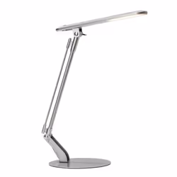 Lampe de bureau LED articulée en métal chromé hauteur 75cm Brendan-