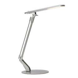 Lampe de bureau LED articulée en métal chromé hauteur 75cm Brendan-