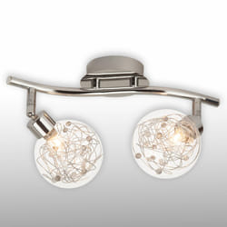 Plafonnier à 2 lumières version sans ampoule Joya G9 32W chrome