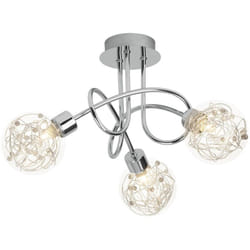 Brilliant - lampe Joya plafonnier 3 lumières chrome 3x QT14, G9, 33W, adapté aux lampes à culot à broche (non incluses) Échelle a ++ à e Fil