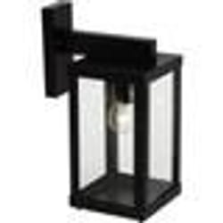 Applique extérieure GAIA descendante noir métal/verre E27 1x60W - BRILLIANT