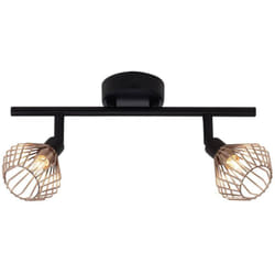 Brilliant - lampe Dalma spot tube 2 flg noir / cuivre 2x QT14, G9, 33W, adapté aux lampes à culot à broche (non incluses) Échelle a ++ à e Têtes