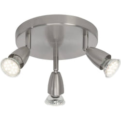 Brilliant - lampe Amalfi led spot rondelle 3-fer 3x LED-PAR51, GU10, 3W lampes à réflecteur led incluses, (250lm, 3000K) Échelle a ++ à e Têtes