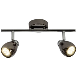 Brilliant - lampe Milano led spot tube 2 lumières chrome / chrome noir 2x LED-PAR51, GU10, 3W lampes à réflecteur led incluses, (250lm, 3000K)