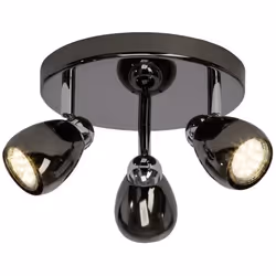 Plafonnier LED à 3 lumières Milano 3xGU10 3W chrome et noir