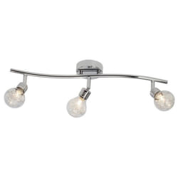 Plafonnier à 3 lumières forme ampoule Bulb G9 32W chrome