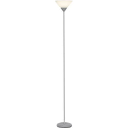 Brilliant - lampe Spari led uplighter argent / blanc 1x LED-A60, E27, illuminateur led 9.5W inclus, (806lm, 2700K) Échelle a ++ à e Avec interrupteur
