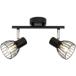 Lampe Blacky spot tube 2flg noir 2x D45, E14, 40W, adapté aux lampes à suspension (non incluses) Échelle a ++ à e Convient aux lampes led - Brilliant