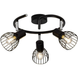 Lampe Blacky Spot Spiral 3flg noir 3x D45, E14, 40W, adaptées aux lampes à suspension (non incluses) Échelle a ++ à e Convient aux lampes led