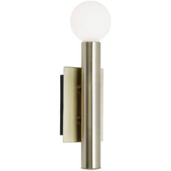 Brilliant - lampe Lucky applique murale laiton antique 1x QT14, G9, 18W, adapté aux lampes à culot à broche (non incluses) Échelle a ++ à e Convient