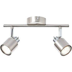 Brilliant - lampe Andres spot tube 2 lampes nickel / chrome 2x PAR51, GU10, 10W, adapté aux lampes à réflecteur (non incluses) Échelle a ++ à e Têtes