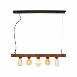 Nom du produit : Suspension Marque du produit : BRILLIANT Couleur : Noir/bois Style : Industriel Nombre de lumières : 5 Exist ...