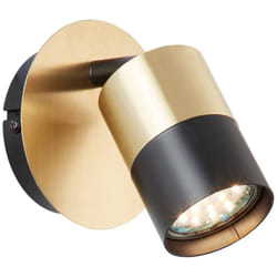 Brilliant - lampe Maribel applique murale laiton brossé / noir 1x PAR51, GU10, 5W, adapté aux lampes à réflecteur (non incluses) Échelle a ++ à e