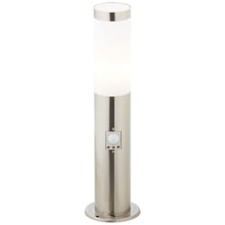 Brilliant - Dody lampadaire extérieur 45cm détecteur de mouvement inox 1x A60, E27, 20W, adapté aux lampes normales (non incluses)