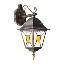 Brilliant - janel Applique extérieure descendante, noir dore, E27 max 60W, ampoule non incluse