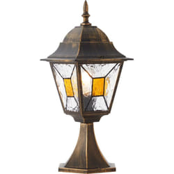 BRILLIANT Borne lumineuse d'extérieur Janel 44cm noir or 1x A60, E27, 60W, adapté aux lampes normales (non incluses)