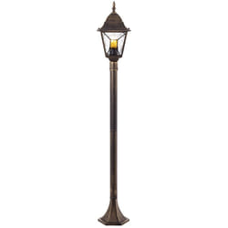Lampadaire d'extérieur Janel 120cm or noir 1x A60, E27, 60W, adapté aux lampes normales (non incluses) - Brilliant