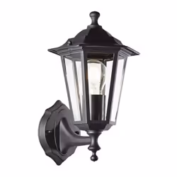 CARLEEN Applique extérieure, métal/verre, noir, E27 max 60W, ampoule non incluse IP44