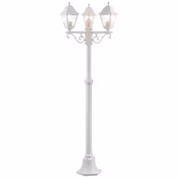 Lampadaire dextérieur Nissie 3-flammes blanc - BRILLIANT - adapté aux lampes normales