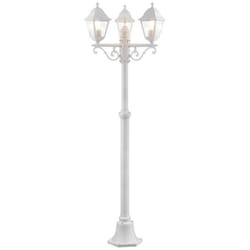 Lampadaire dextérieur Nissie 3-flammes blanc - BRILLIANT - adapté aux lampes normales