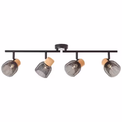 Plafonnier - BRILLIANT - Flaka - Noir - Métal - 4 ampoules nécessaires