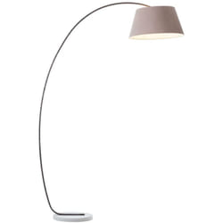Brilliant - lampadaire Brok bow 2.0m marron / gris 1x A60, E27, 60W, adapté aux lampes standard (non incluses) Échelle a ++ à e Pivotant avec pédale