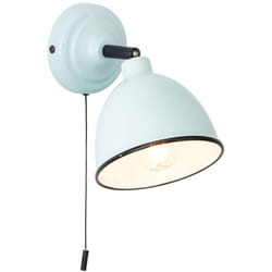 Lampe Telio applique murale interrupteur à tirette bleu clair 1x D45, E14, 28W, adapté aux lampes à suspension (non inclus) Échelle a ++ à e Avec