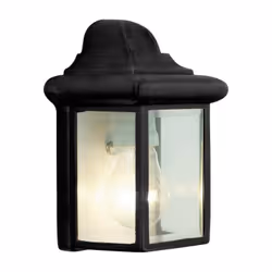 Applique extérieure NISSIE noir métal/verre E27 1x40W ampoule non incluse