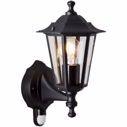 Classe de protection IP : 23 - étanche à la pluie avec détecteur de mouvement adapté aux lampes LED L'applique murale extérie ...