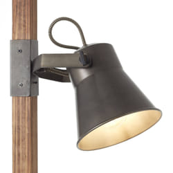 Lampadaire 2 lampes design Brilliant Plow Noir Bois 82156/46