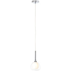 Brilliant - lampe Hadan suspension 10cm chrome / blanc-transparent 1x D45, E14, 40W, adapté aux lampes à suspension (non inclus) Échelle a ++ à e