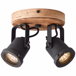 Éléments en bois certifiés FSC issus de la sylviculture durable têtes pivotantes adaptées aux lampes LED dimmables via un var ...