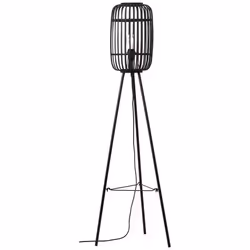 Brilliant - Lampadaire Woodrow, Trois Pieds Bois Foncé / Noir Éclairage D'Intérieur, Lampeadaires, Trépied 1x A60, E27, 60w, Convient Aux Lampes Normales (non Incluses) A ++ Avec Interrupteur