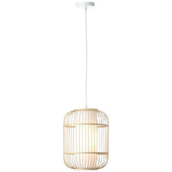 Suspension BRILLIANT Bones 30cm naturel - blanc  1x A60 E27 40W  Style industriel - Loft