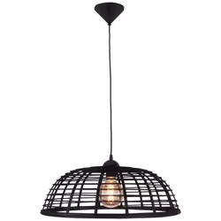 Suspension BRILLIANT Crosstown 47cm bois foncé - noir lumières dintérieur