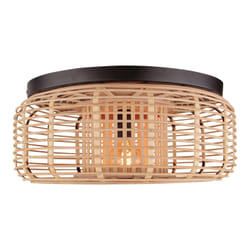 Plafonnier - BRILLIANT - Crosstown - 45cm - Bois clair et noir - 1x E27 40W