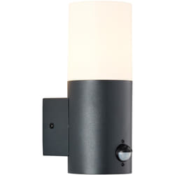 Brilliant Aberdeen applique murale d'extérieur détecteur de mouvement sur pied anthracite, acier inoxydable/plastique, 1x A60, E27, 28 W