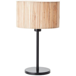 WIMEA Lampe à poser noir/naturel E27