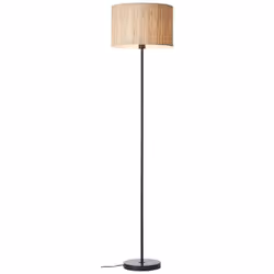 WIMEA Lampadaire 1L noir/naturel E27
