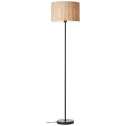 WIMEA Lampadaire 1L noir/naturel E27