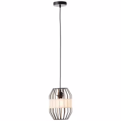 Suspension - BRILLIANT - Slope - 23cm - Noir - Métal/Textile - E27
