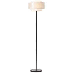 Lampadaire Odar 1 flamme - BRILLIANT - Noir / Beige - E27 - Électrique - Contemporain