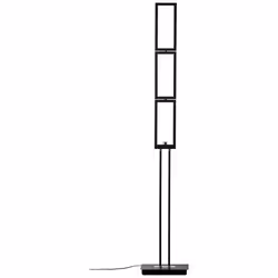 Lampadaire LED Ranut 3 flammes - BRILLIANT - Noir - Variateur tactile - Économie dénergie - Design contemporain