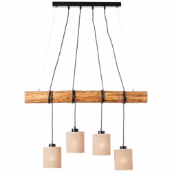 Suspension - BRILLIANT - 99548-76 - 4-flammes - Bois massif - E27 - Classique intemporel