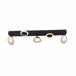 Barre spot LED - BRILLIANT - Meriza - 3 flammes - Noir - Économie dénergie A+