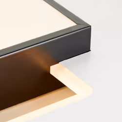 G99581-06 Plafonnier LED Brilliant Hutson 80x50cm blanc-noir métal-plastique 1x 60W LED intégré (flux lumineux : 6800lm coule ...