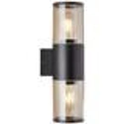 Applique extérieure SERGIORO - BRILLIANT - noir depoli - 2xE27 20W - aluminium/plastique - IP44